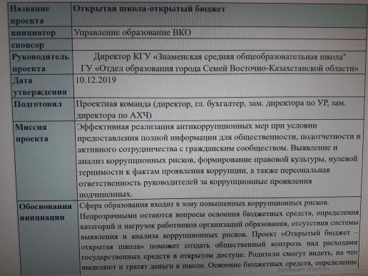 "Ашық мектеп - ашық бюджет" 