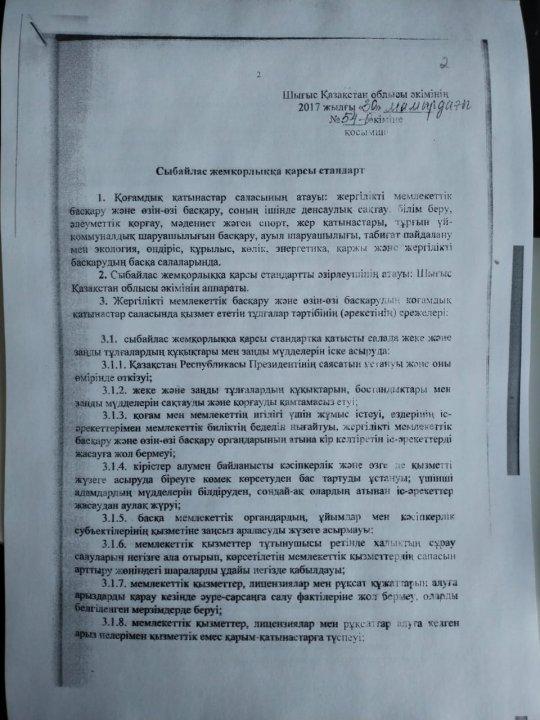 Сыбайлас жемқорлыққа қарсы стандарт
